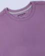 Camiseta cuello redondo lisa manga corta morada