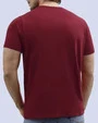 Camiseta cuello redondo lisa manga corta roja