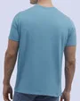 Camiseta cuello redondo lisa manga corta celeste