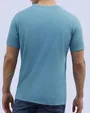 Camiseta cuello redondo lisa manga corta celeste