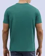 Camiseta cuello redondo lisa manga corta turquesa