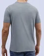 Camiseta cuello redondo lisa manga corta gris