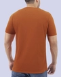 Camiseta cuello redondo lisa manga corta anaranjada