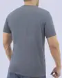 Camiseta cuello redondo lisa manga corta azul
