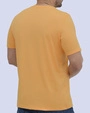 Camiseta cuello redondo lisa manga corta amarilla