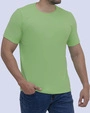 Camiseta cuello redondo lisa manga corta verde claro