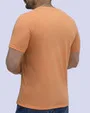 Camiseta cuello redondo lisa manga corta anaranjada