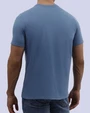 Camiseta cuello redondo lisa manga corta azul