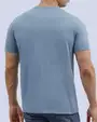 Camiseta cuello redondo lisa manga corta celeste
