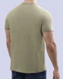 Camiseta cuello redondo lisa manga corta beige