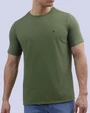 Camiseta cuello redondo lisa manga corta verde