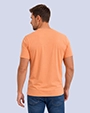 Camiseta cuello redondo lisa manga corta anaranjada