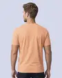 Camiseta cuello redondo lisa manga corta anaranjada