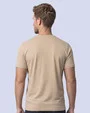 Camiseta cuello redondo lisa manga corta café