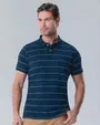 Camisa sport verde a rayas slim fit turquesa