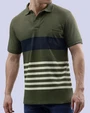 Camisa sport rayadas slim fit manga corta multicolor