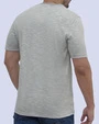 Camiseta cuello redondo diseño slim fit manga corta gris