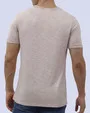 Camiseta cuello v diseño slim fit manga corta naranja