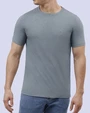 Camiseta cuello redondo slim fit manga corta azul