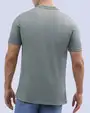 Camiseta cuello redondo lisa slim fit manga corta verde