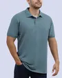 Camisa sport diseño slim fit manga corta aqua