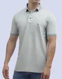 Camisa sport diseño slim fit manga corta celeste