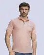 Camisa sport diseño slim fit manga corta rosada
