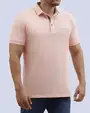 Camisa sport diseño slim fit manga corta rosada