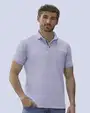 Camisa sport diseño slim fit manga corta morada