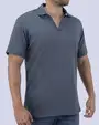 Camisa sport diseño slim fit manga corta azul