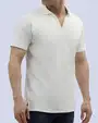 Camisa sport diseño slim fit manga corta blanca