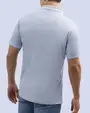 Camisa sport diseño slim fit manga corta celeste