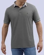 Camisa sport diseño slim fit manga corta gris
