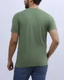 Camiseta cuello v lisa manga corta verde