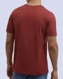 Camiseta cuello v lisa manga corta roja