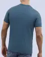 Camiseta cuello v lisa manga corta turquesa