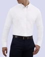Camisa oxford stretch in organic bambú  slim fit blanca