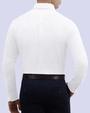 Camisa oxford stretch in organic bambú  slim fit blanca