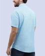 Camisa casual slim fit manga corta  jaspeada aqua