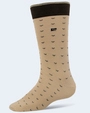 Calcetines beige con diseño negro