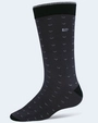Calcetín de vestir gris con diseño