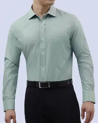 Camisa textura branson slim fit en color verde
