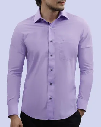 Camisa textura branson slim fit en color lila