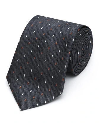 Corbata corcel con diseño negra