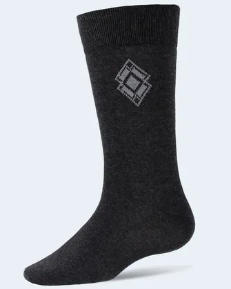 Calcetines gris con diseño