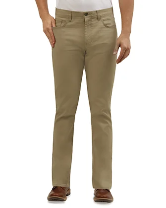 Pantalón casual corduroy 5 pocket beige