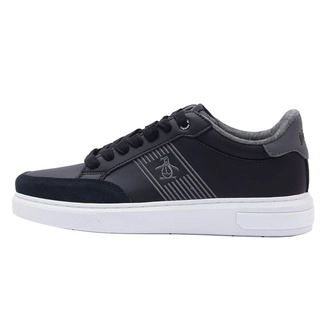 Calzado casual negro con suela blanca