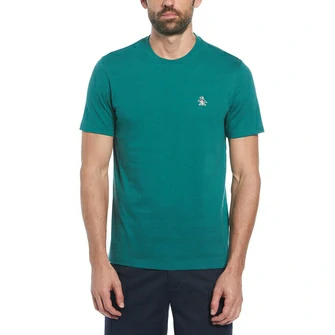 Camiseta moda lisa algodon manga corta verde