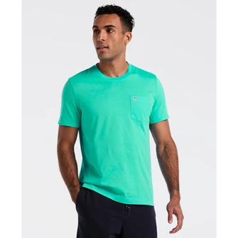 Camiseta  supima manga corta con bolsillo en color verde