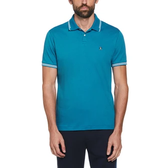 Polo moda interlock manga corta aqua